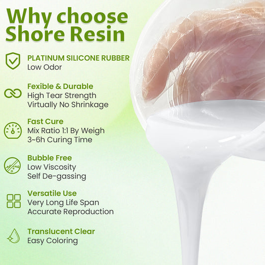 SHORE RESIN Silicone Mold Making Kit 2 Gallon