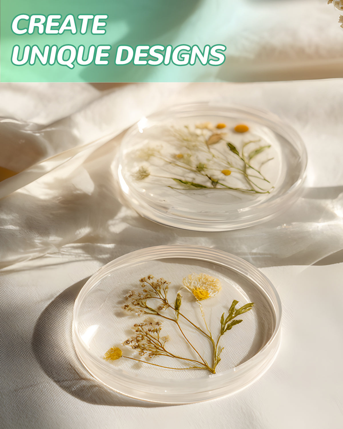 SHORE RESIN 12 Pcs Coaster Resin Molds Silicone